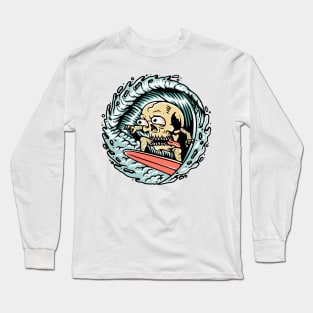 Skull Surfing Long Sleeve T-Shirt